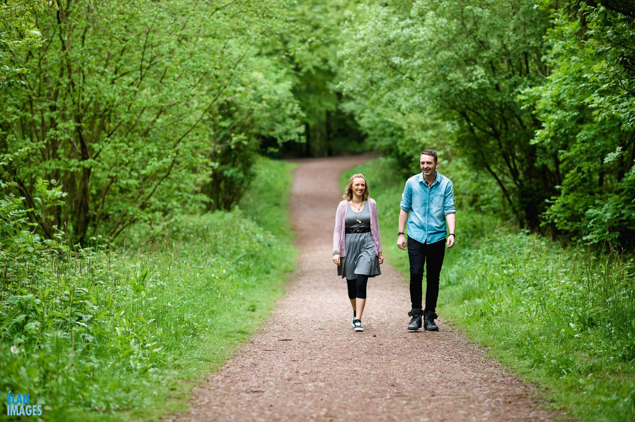 Engagement Photo shoot in bluebell woods bristol
