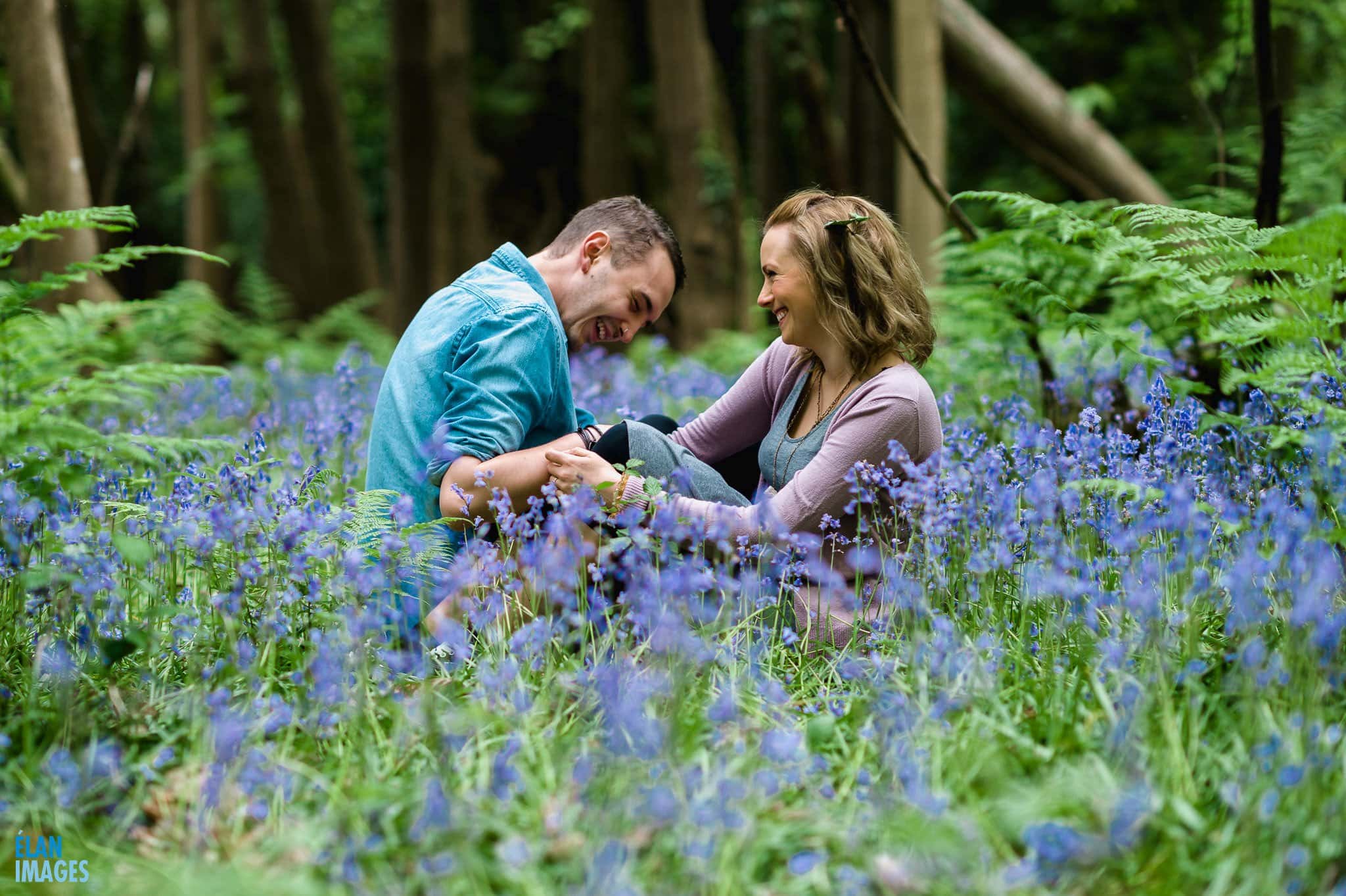 Engagement Photo Shoot in the Bluebell Woods near Bristol 12