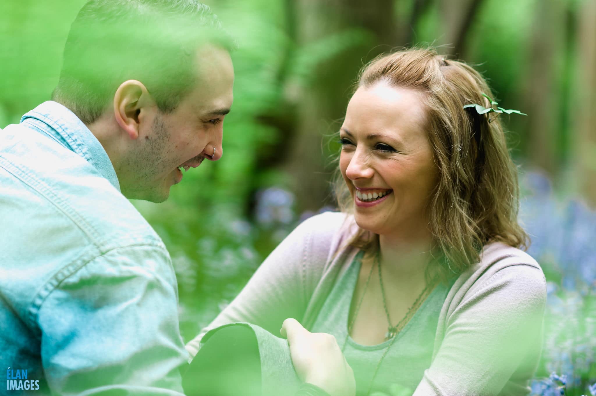 Engagement Photo Shoot in the Bluebell Woods near Bristol 15