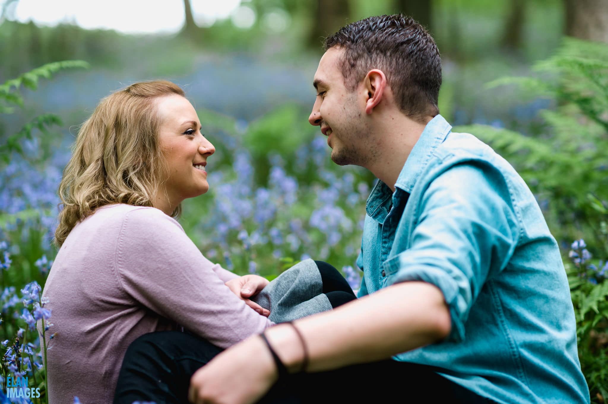 Engagement Photo Shoot in the Bluebell Woods near Bristol 18