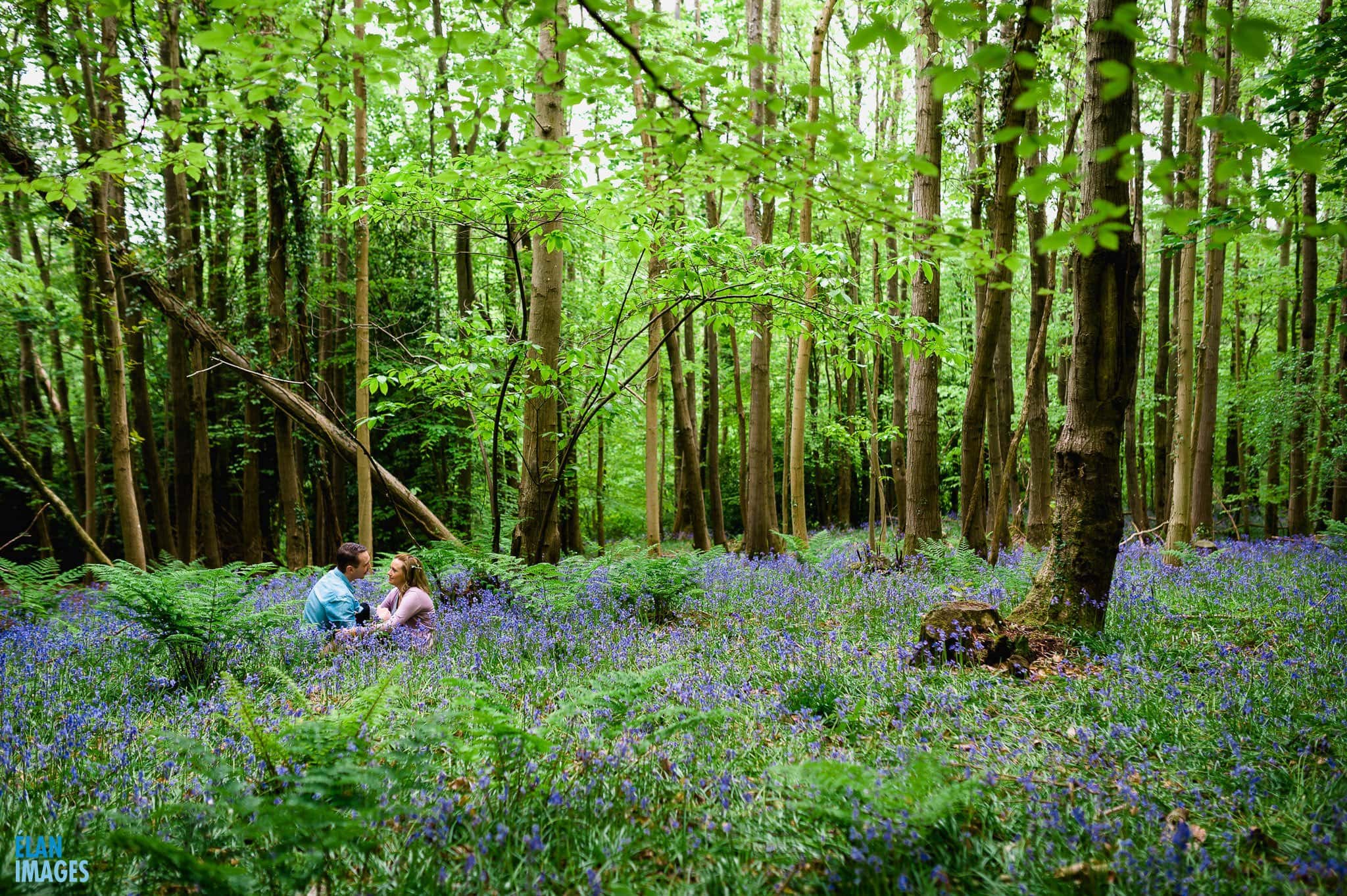 Engagement Photo Shoot in the Bluebell Woods near Bristol 21