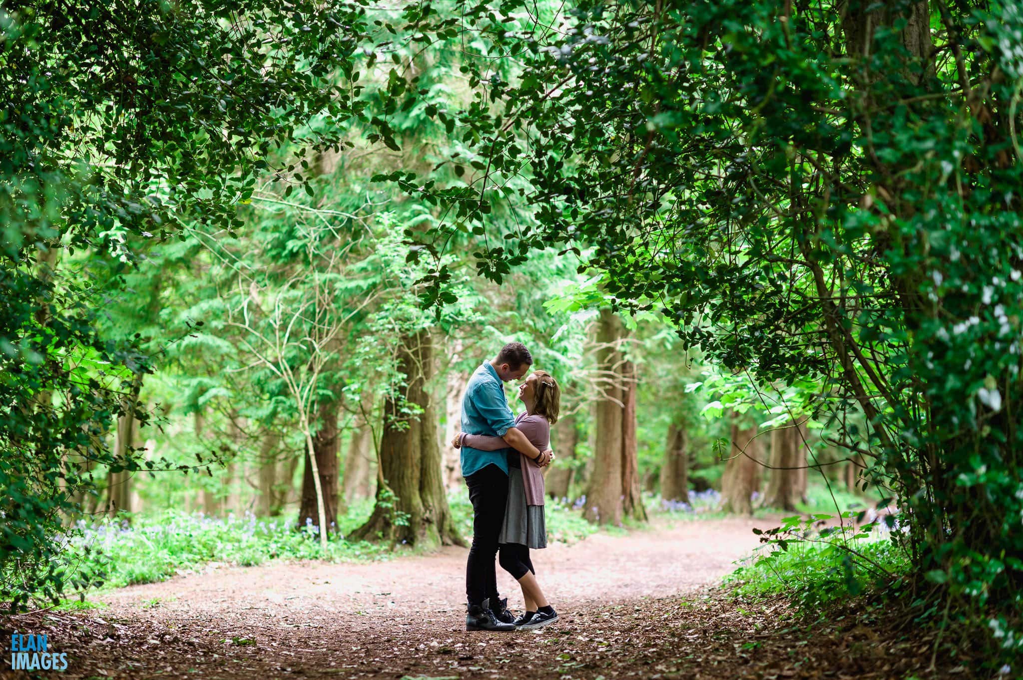 Engagement Photo Shoot in the Bluebell Woods near Bristol 25