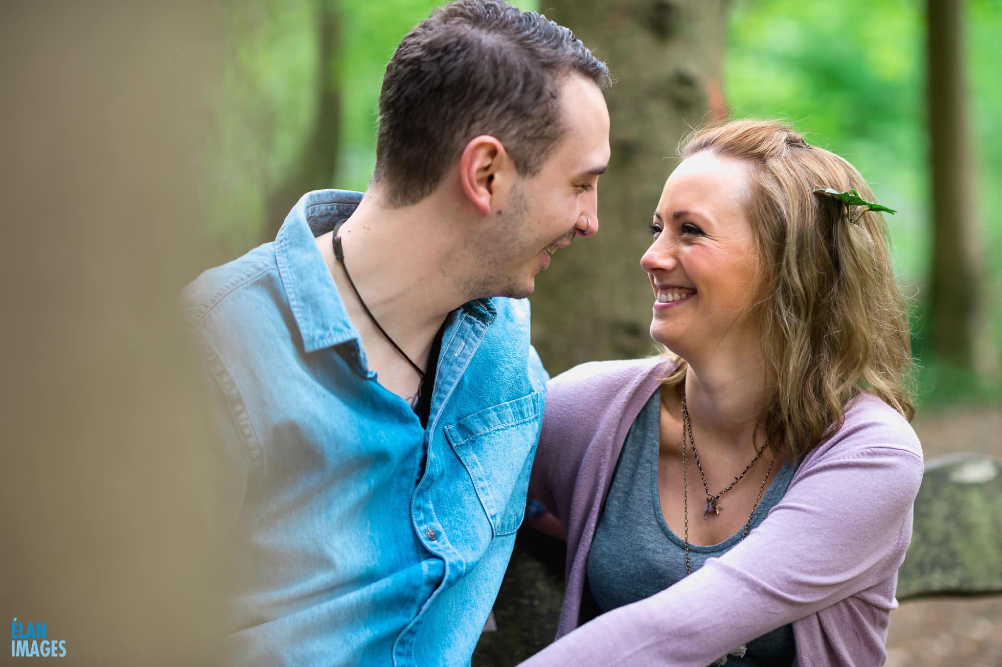 Engagement Photo Shoot in the Bluebell Woods near Bristol 43