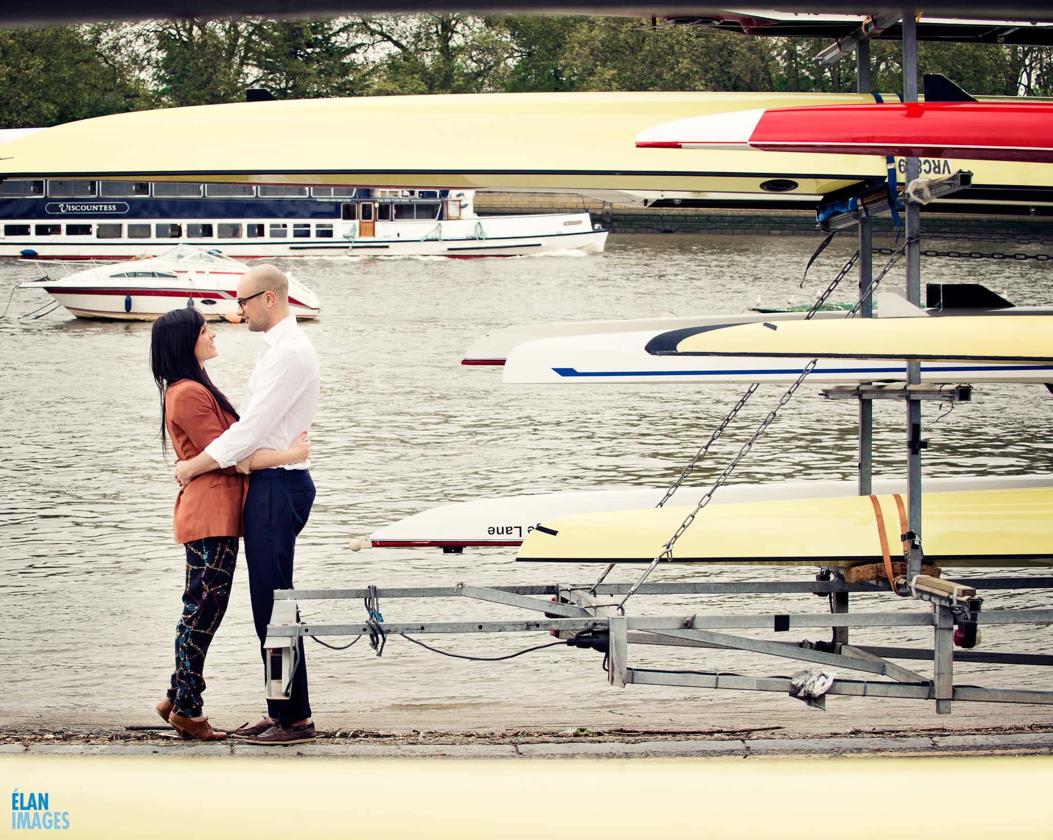Engagement Photo shoot on the Thames at Putney and Fulham, London 1