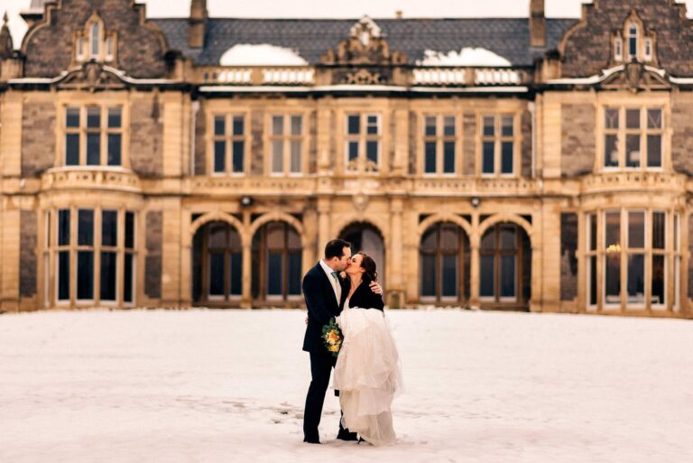 Winter Wedding in the Snow at Clevedon Hall