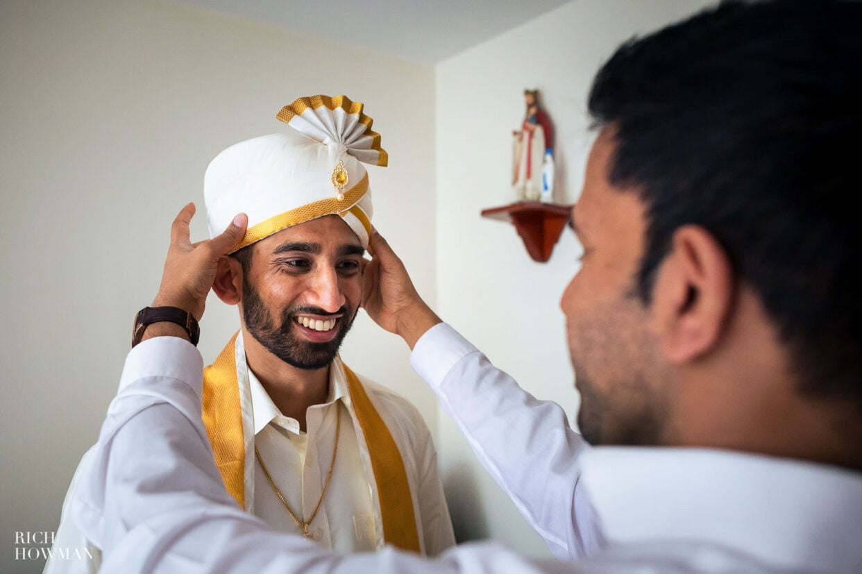 groom preparation captured by tamil hindu wedding photographe