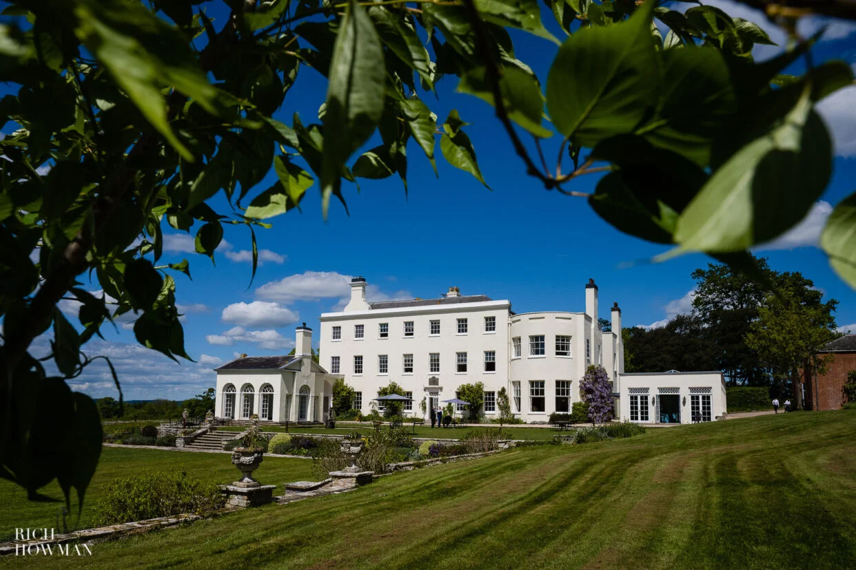 exterior of building captured by rockbeare manor wedding photographer, rich howman