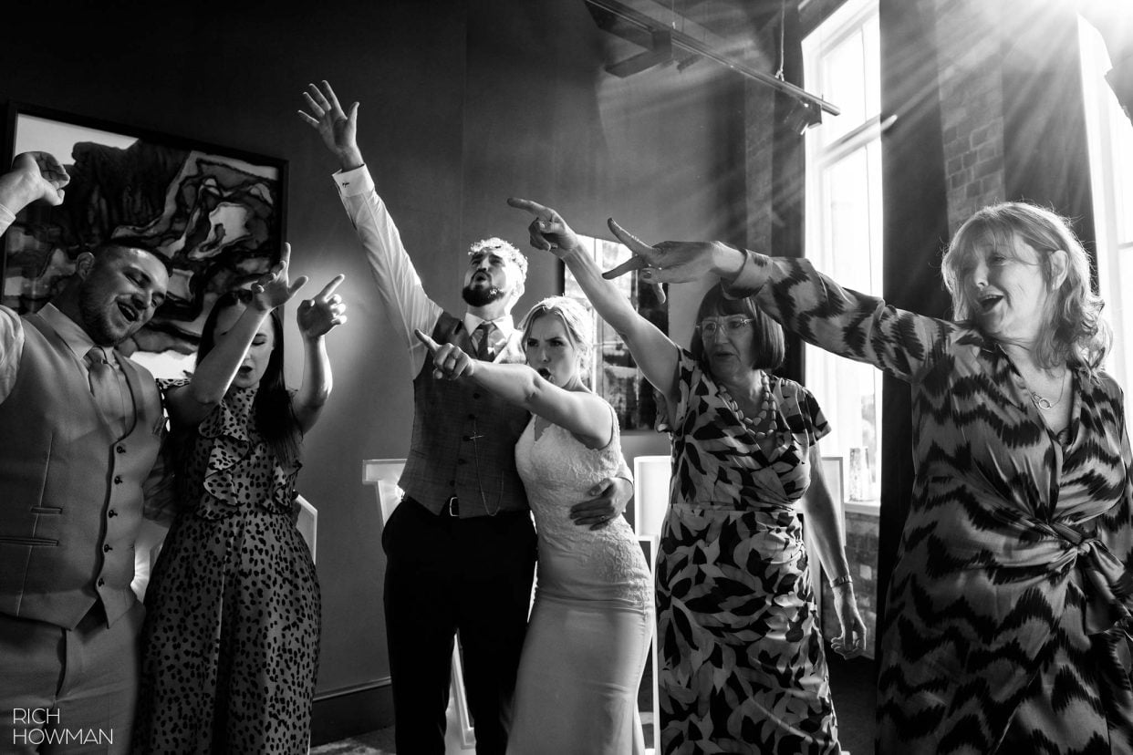 party time at the wedding, captured by hotel du vin Bristol wedding photographer, Rich Howman