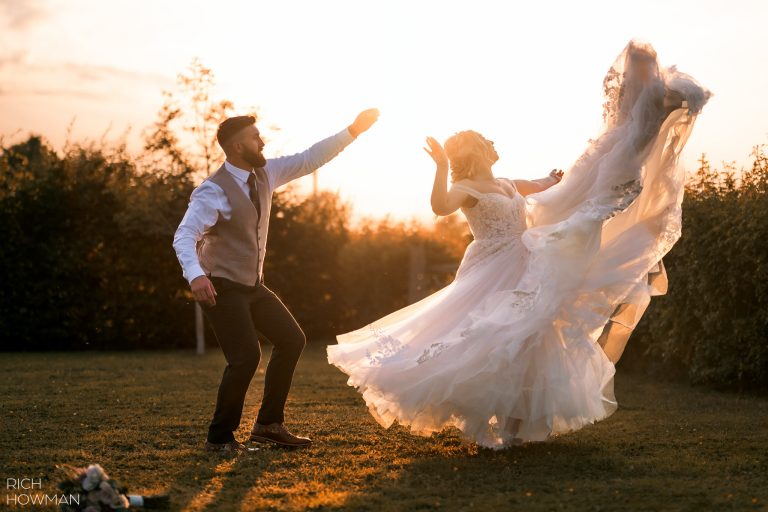 Sunset at Cider Mills Barn Wedding